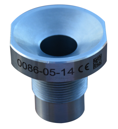 Marquage sur inox autour d'un axe, norme CE et flashcode pour traçabilité